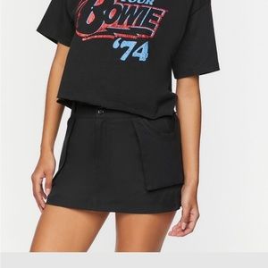 Cargo Mini skirt Black size Small Forever 21